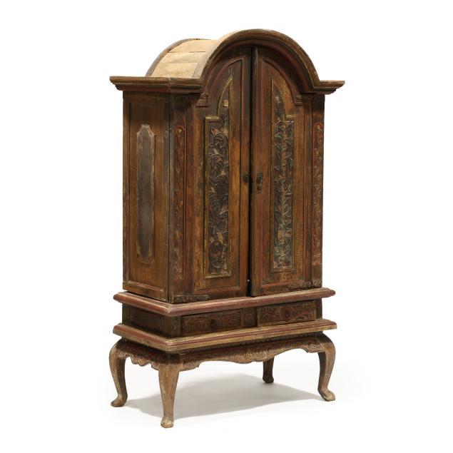 southeast-asian-carved-and-painted-cabinet-on-stand