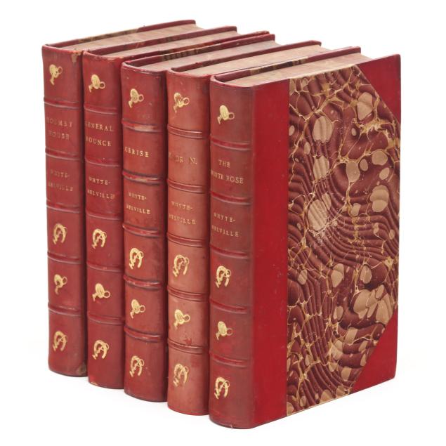 five-uniformly-bound-and-illustrated-novels-by-george-whyte-melville