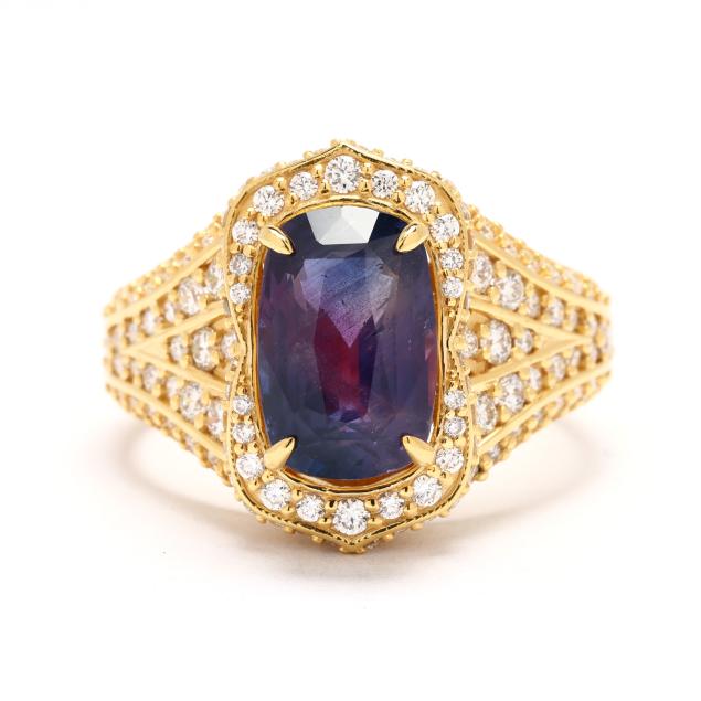 gold-diamond-and-parti-color-sapphire-ring