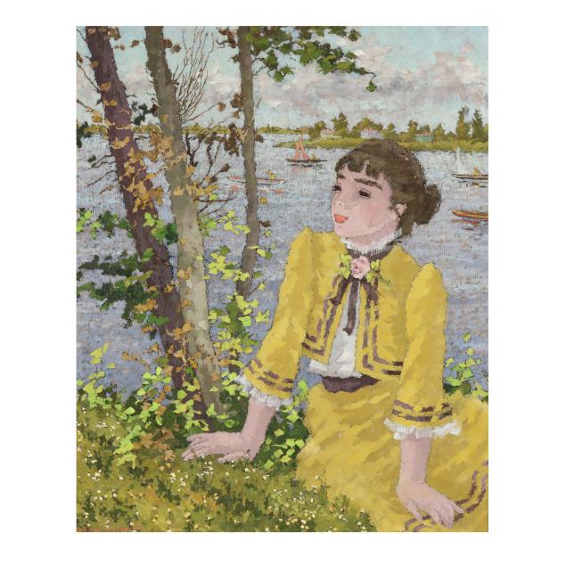 suzanne-eisendieck-polish-1908-1998-young-woman-in-yellow-by-the-water