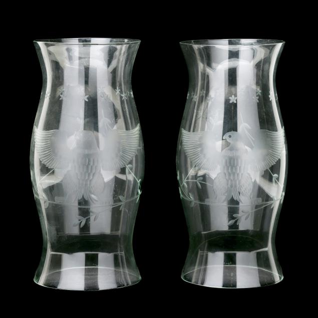 pair-of-signed-engraved-glass-hurricane-shades