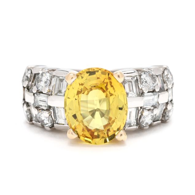 white-gold-yellow-sapphire-and-diamond-ring