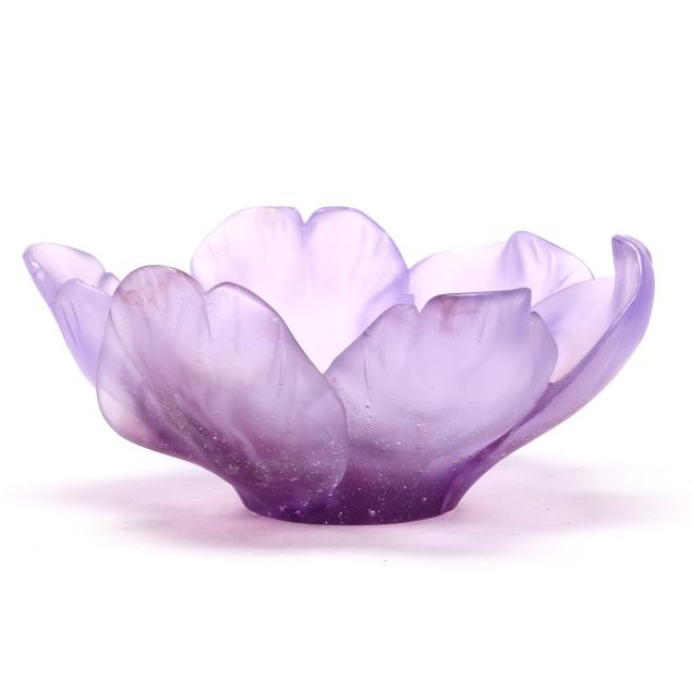daum-pate-de-verre-purple-tulip-bowl
