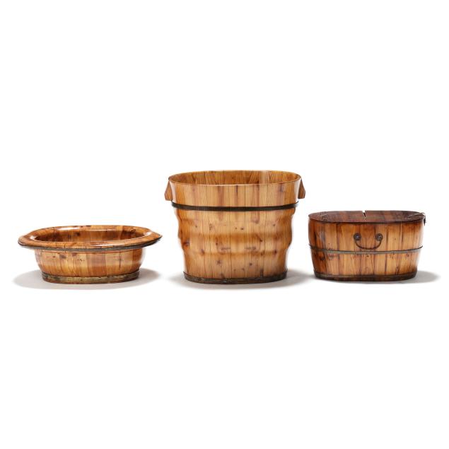 two-asian-wood-washing-basins-and-an-oval-box