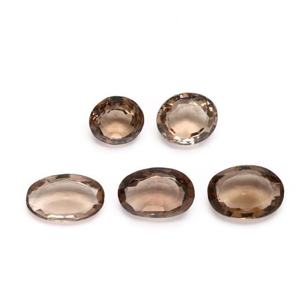 group-of-five-oval-cut-loose-smoky-quartz