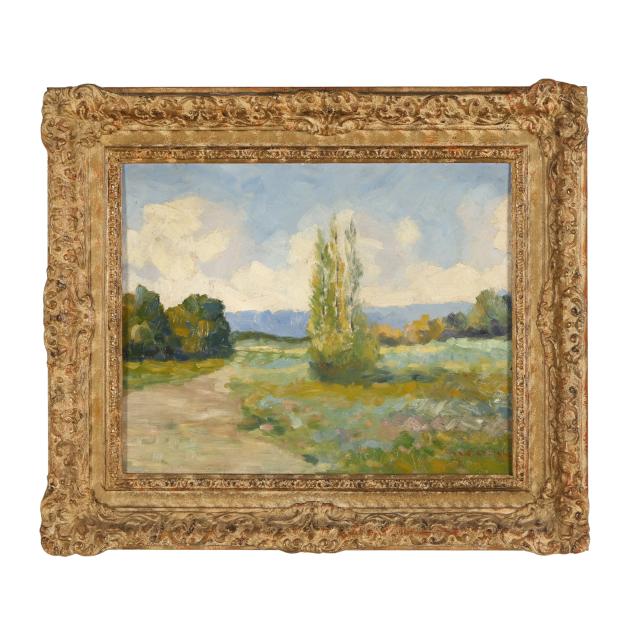 american-school-early-20th-century-landscape-with-cypress-tree-signed