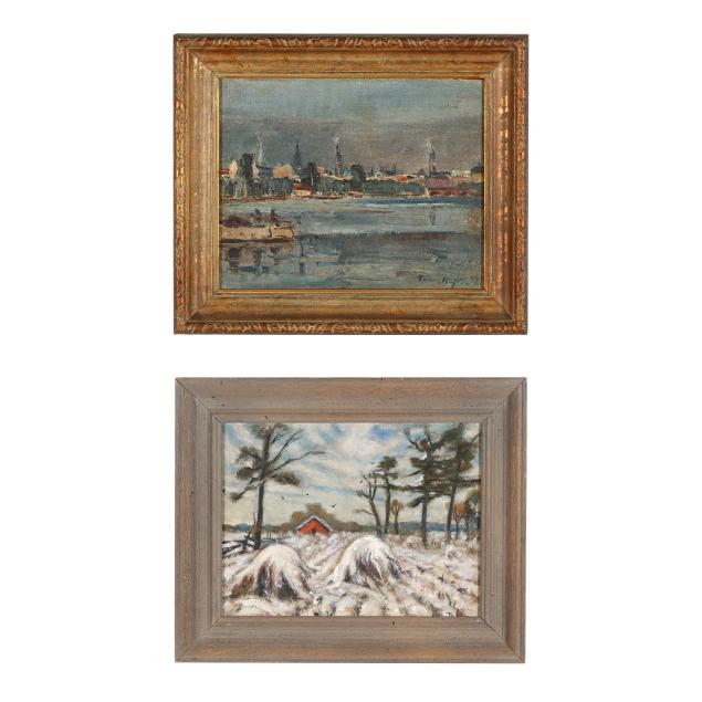 two-small-20th-century-framed-landscape-paintings