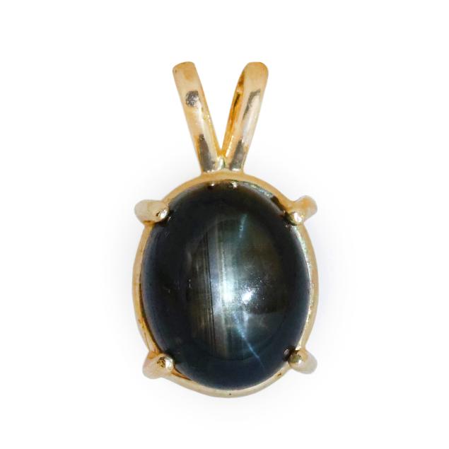 gold-and-black-star-sapphire-pendant