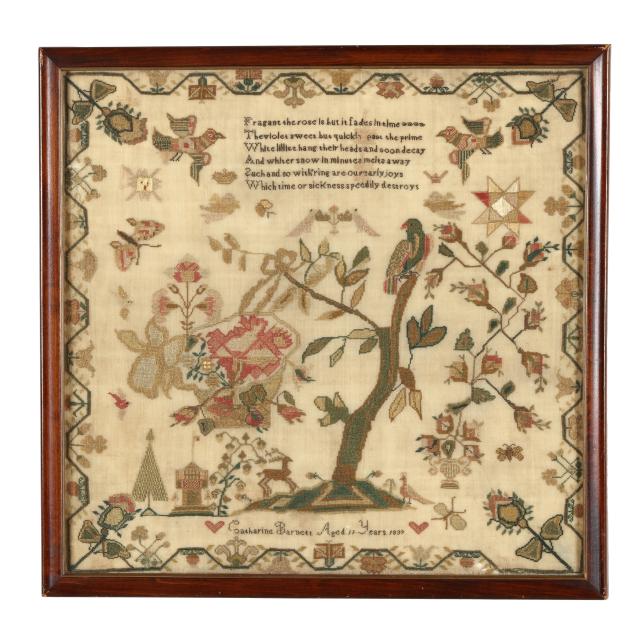 catharine-barnett-s-1839-pictorial-sampler-with-lines-from-theocritus