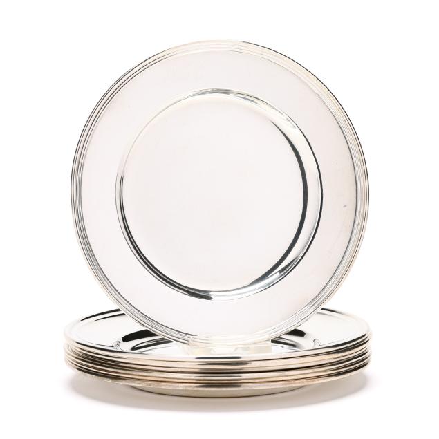 collection-of-seven-american-sterling-silver-bread-plates