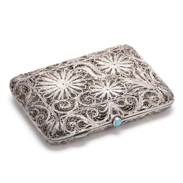 a-nickel-silver-filigree-cigarette-case-with-turquoise-mount
