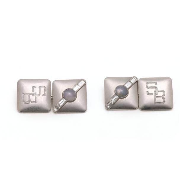 platinum-star-sapphire-and-diamond-cufflinks