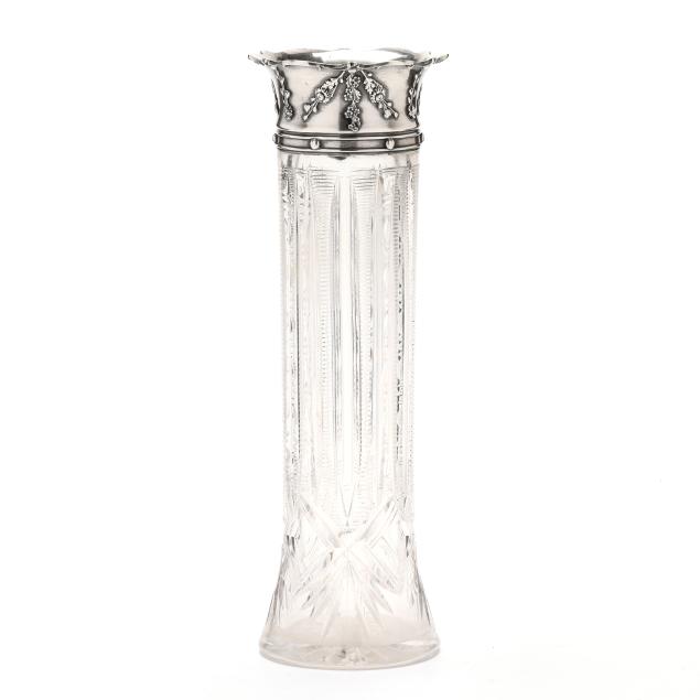 gorham-sterling-silver-mounted-crystal-vase