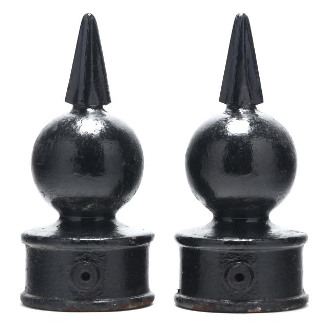 pair-of-black-painted-cast-iron-finials