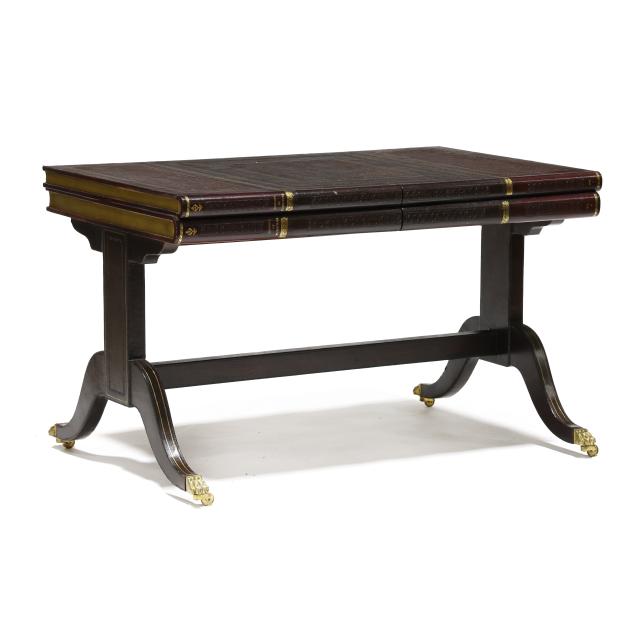 maitland-smith-oversized-faux-leather-book-writing-table