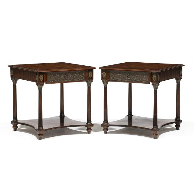 theodore-alexander-pair-of-neoclassical-style-mahogany-one-drawer-stands