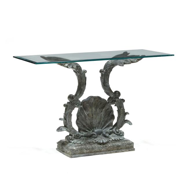 neoclassical-style-bronze-and-glass-console-table