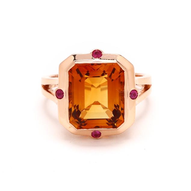 retro-style-rose-gold-citrine-and-ruby-ring