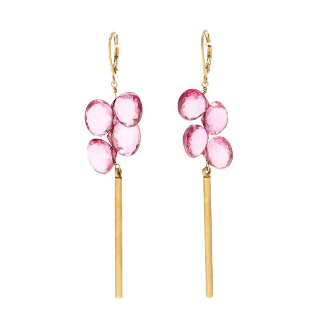 gold-and-pink-topaz-dangle-earrings