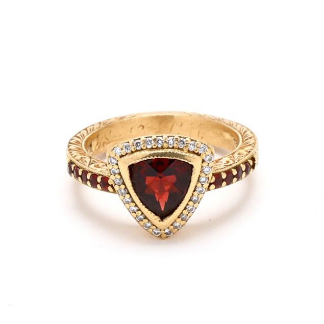 gold-garnet-and-diamond-ring
