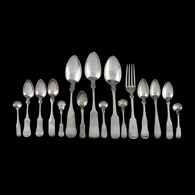 assortment-of-coin-silver-flatware