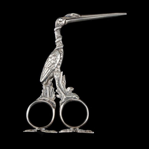 pair-of-french-silver-stork-midwife-clamps