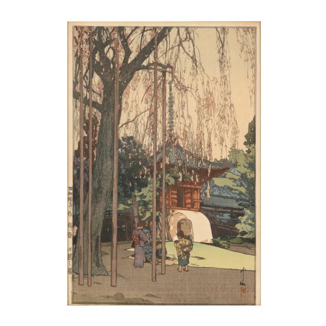 hiroshi-yoshida-japanese-1876-1950-i-cherry-tree-at-kawagoe-i