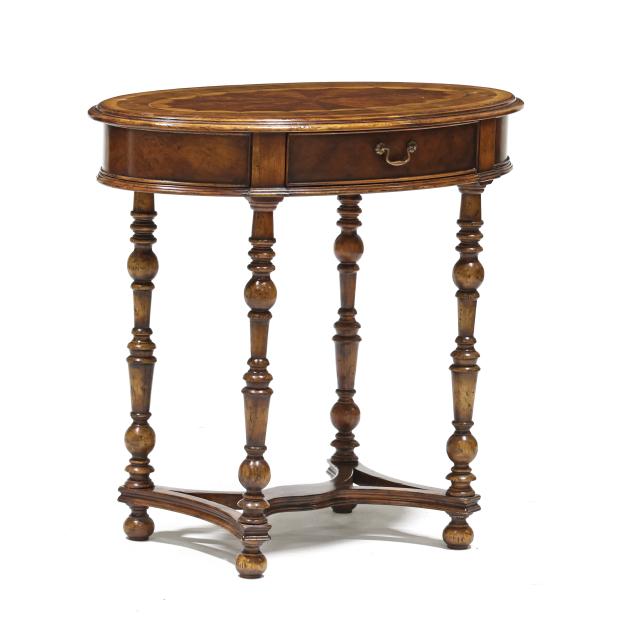 johnathan-charles-william-and-mary-style-inlaid-oval-one-drawer-table