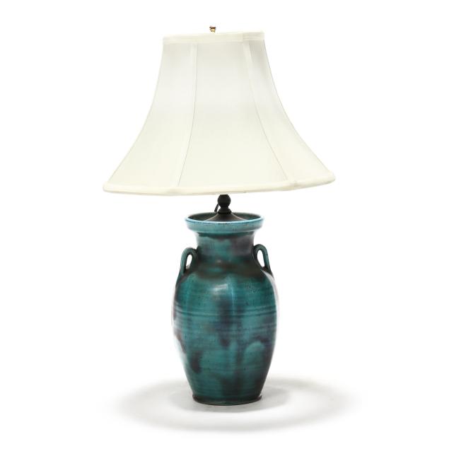 ben-owen-iii-seagrove-nc-b-1968-chinese-blue-pottery-table-lamp