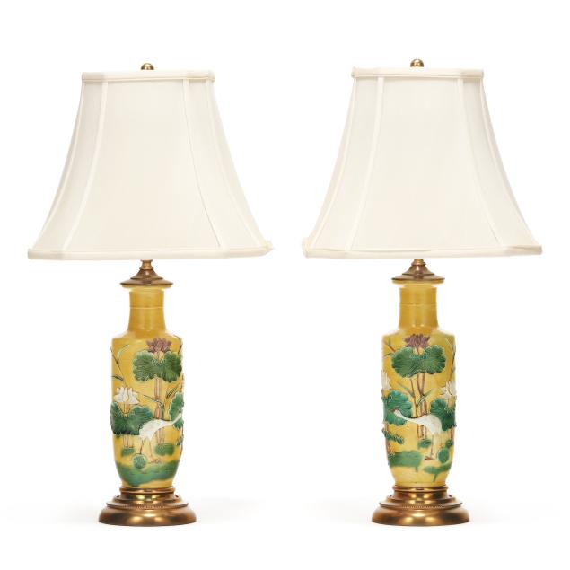 a-pair-of-chinese-sancai-glazed-egret-table-lamps