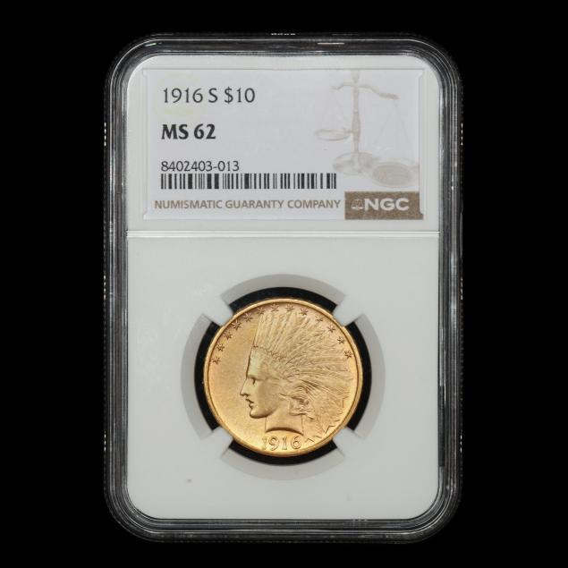 1916-s-10-indian-head-gold-eagle-ms62
