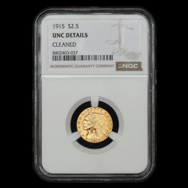 1915-2-50-gold-indian-head-quarter-eagle-unc-details-cleaned
