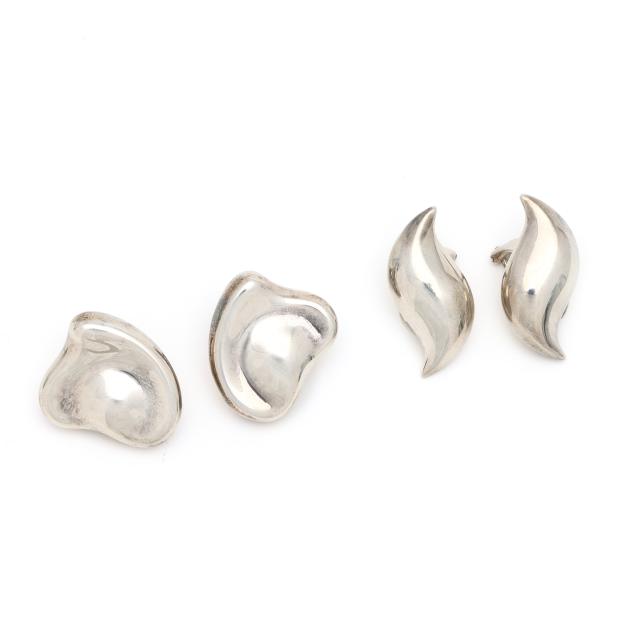 two-pairs-of-silver-earrings-elsa-peretti-for-tiffany-co