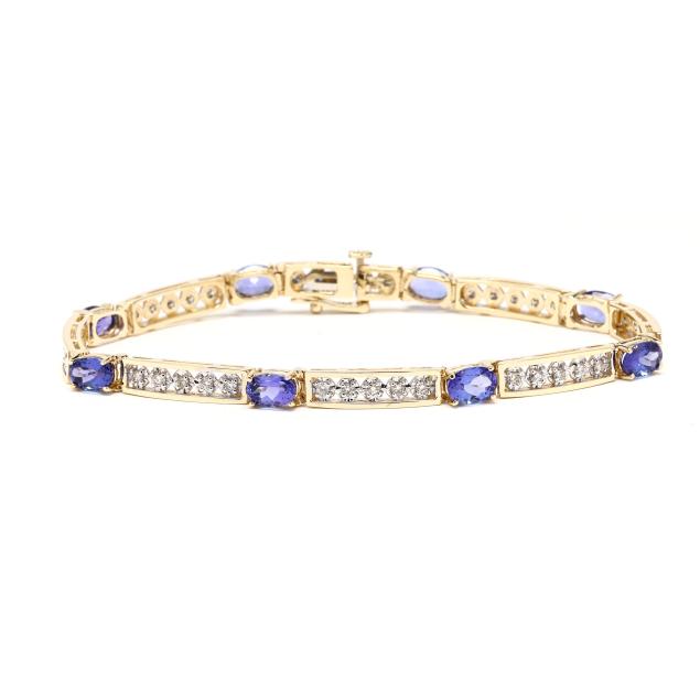 gold-tanzanite-and-diamond-line-bracelet-le-vian