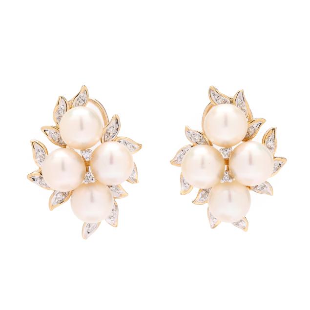 bi-color-gold-pearl-and-diamond-earrings
