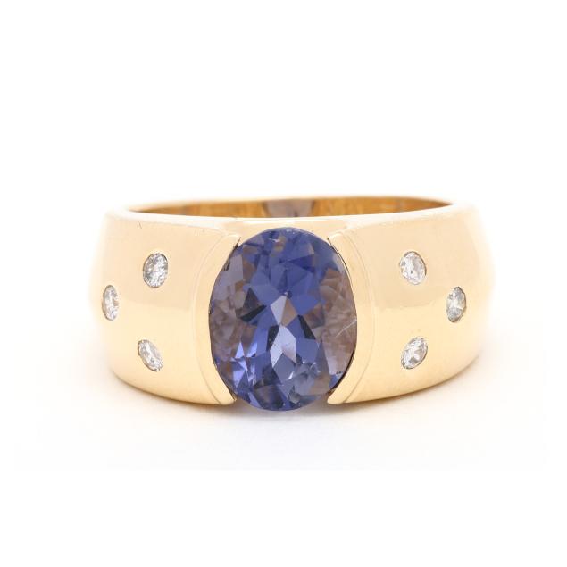 gold-iolite-and-diamond-ring