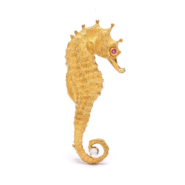 gold-ruby-and-diamond-seahorse-brooch