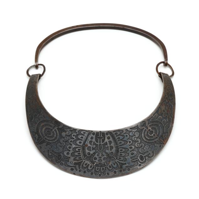 iron-tribal-motif-collar-necklace-mary-ann-scherr