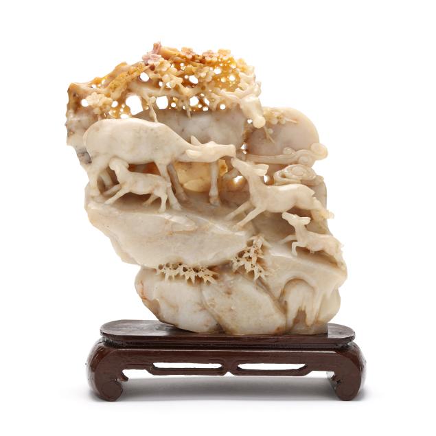 a-chinese-hardstone-carving-of-a-deer-family-on-stand