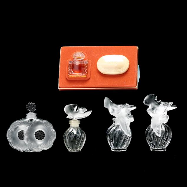 collection-of-lalique-crystal-perfume-bottles