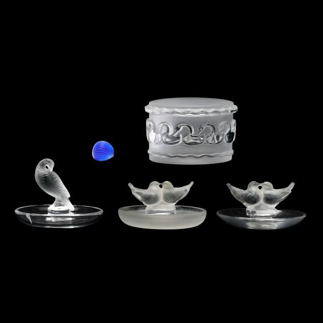 five-pieces-of-lalique-crystal