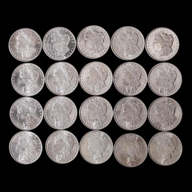 roll-of-twenty-20-uncirculated-morgan-and-peace-silver-dollars