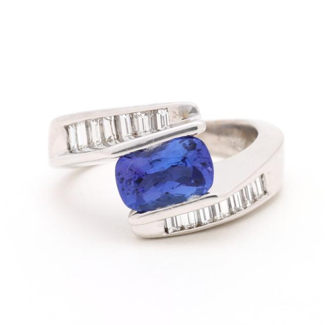 white-gold-tanzanite-and-diamond-bypass-ring
