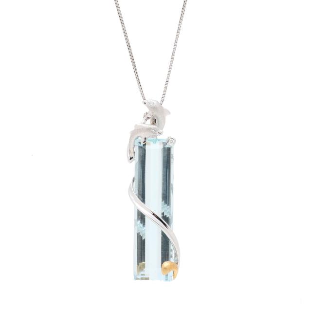bi-color-gold-and-aquamarine-dolphin-pendant-necklace