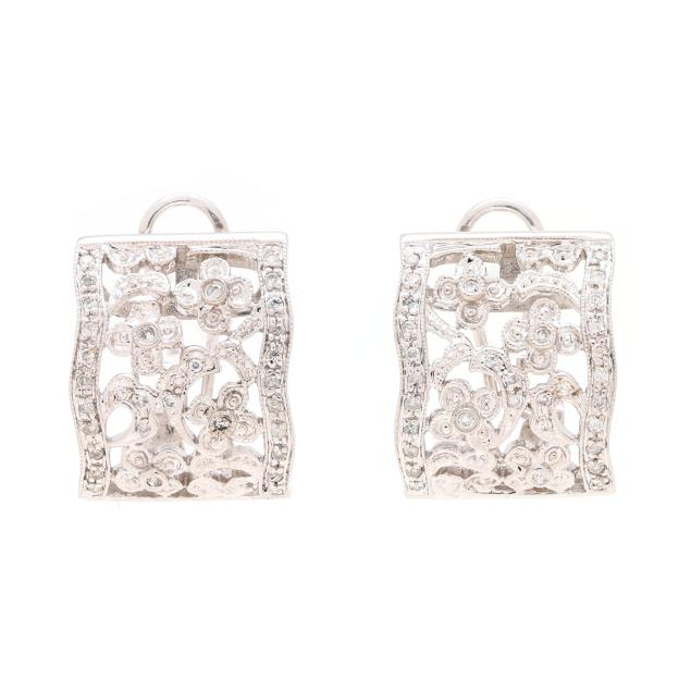 white-gold-and-diamond-floral-hoop-earrings-royal-jewelry