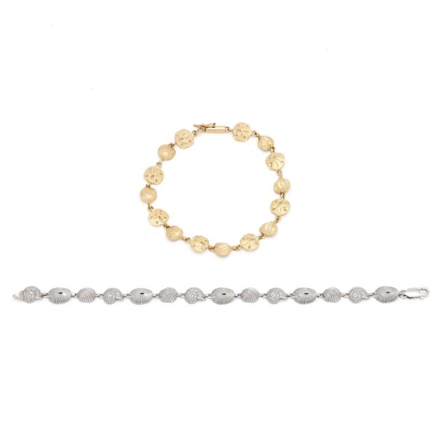 two-gold-beach-motif-bracelets