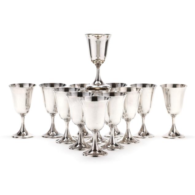 thirteen-american-sterling-silver-goblets