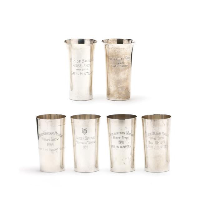 six-sterling-silver-horse-trophy-tumblers