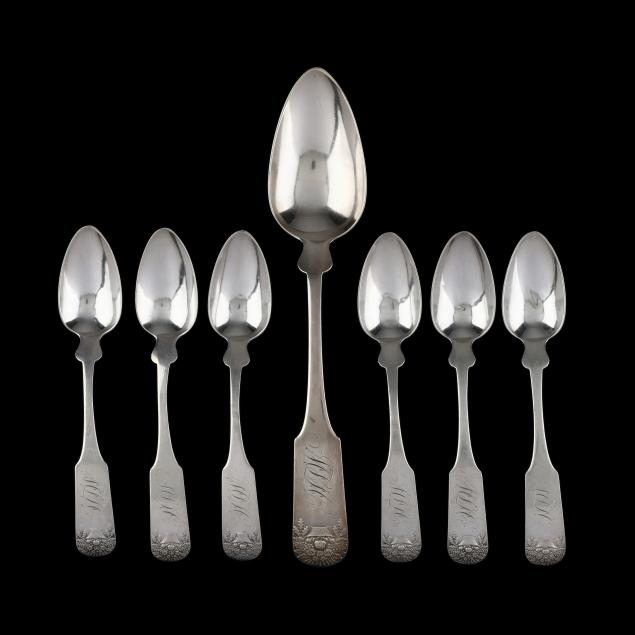 seven-coin-silver-spoons-mark-of-higbie-crosby