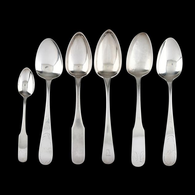 six-assorted-american-silver-spoons